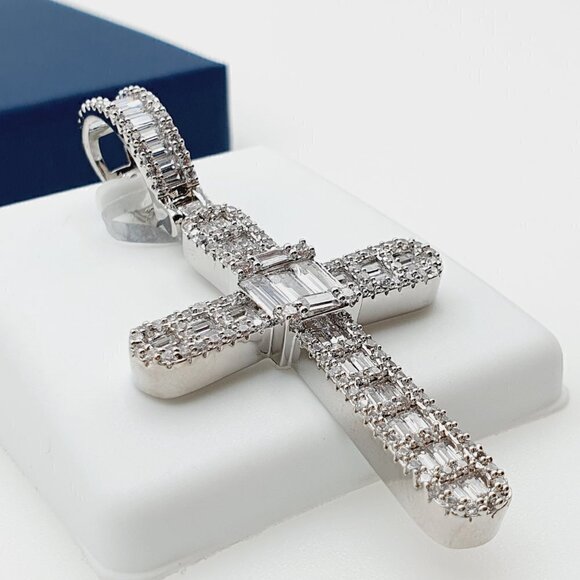 - 925 Sterling Silver Plated CZ Pendant, EVBRS511 - Picture 9 of 10